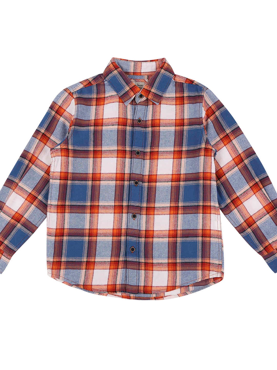 

Pepe Jeans Boys Orange Tartan Checked Casual Shirt