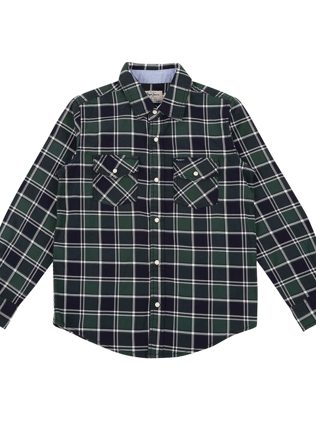 

Pepe Jeans Boys Green Tartan Checked Casual Shirt