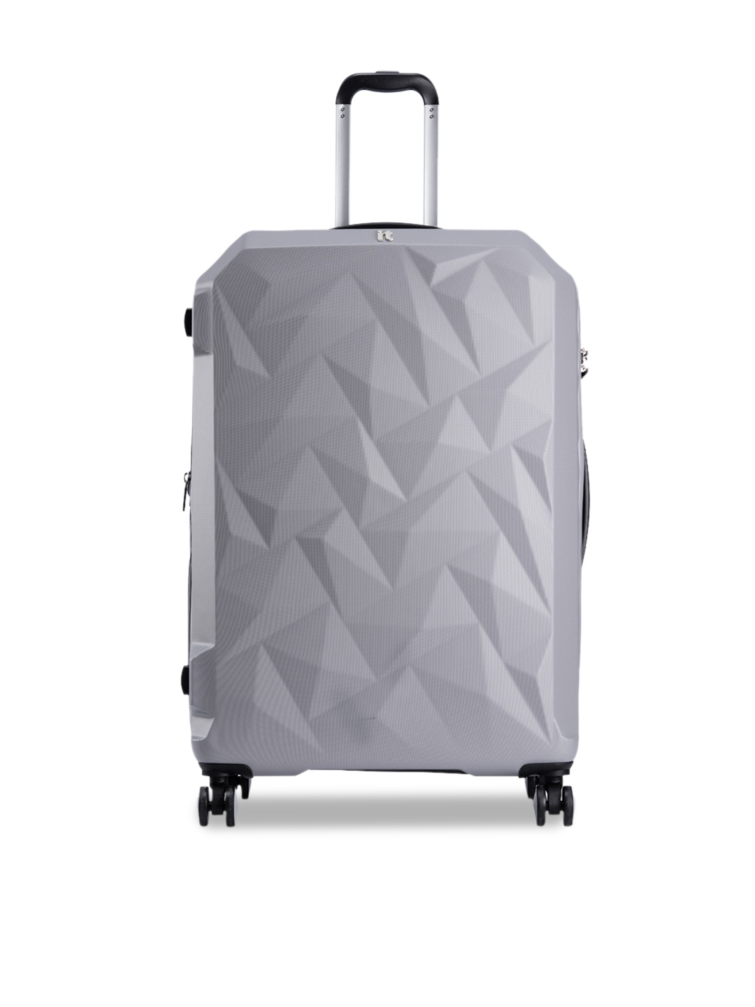 

IT luggage Grey Textured Hard-Sided Trolley Bag