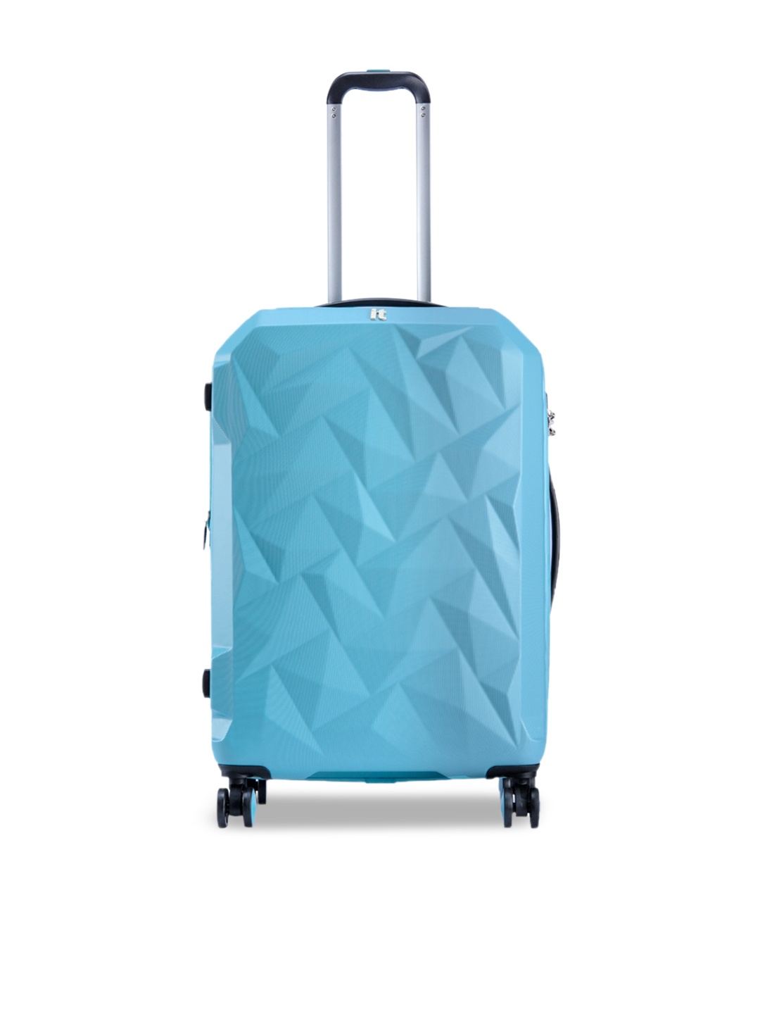 

IT luggage Blue Textured Hard-Sided Medium 24'' Trolley Bag
