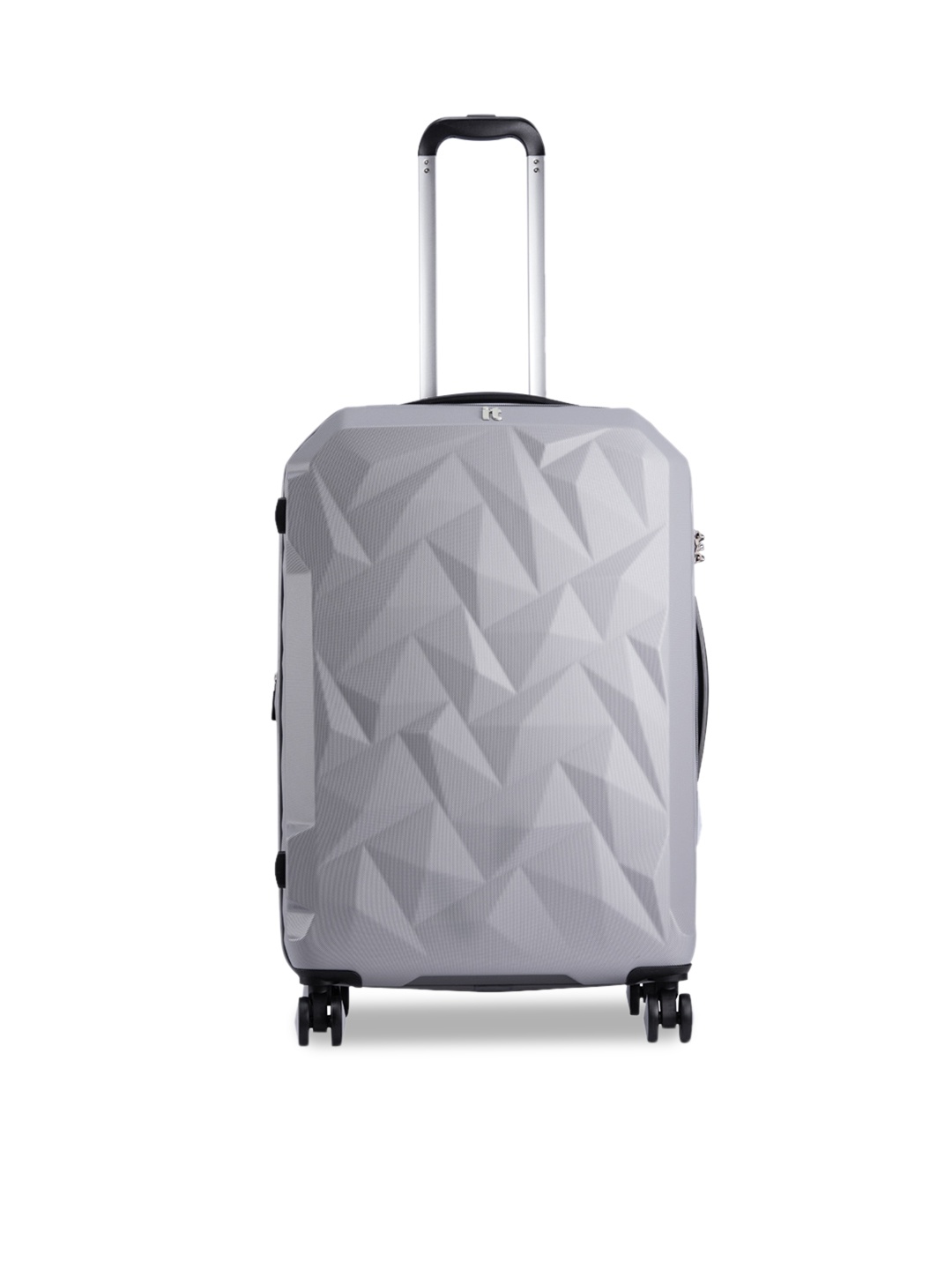 

IT luggage Unisex Grey Textured Hard-Sided Small Trolley Bag