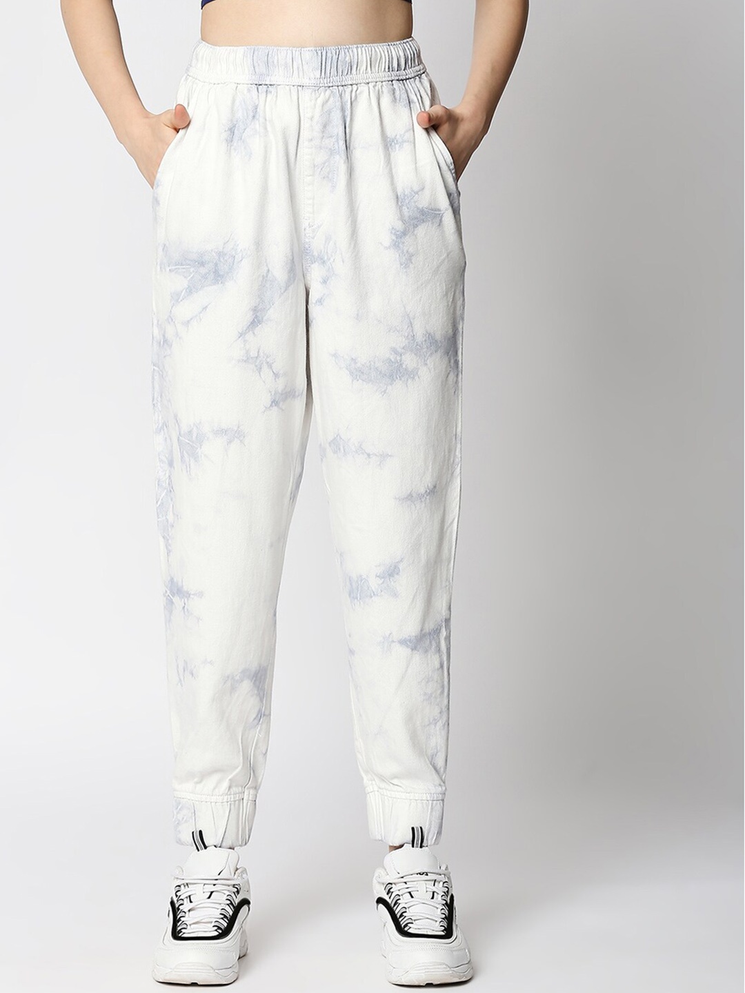 

LOVEGEN Women Blue Printed Slim-Fit Joggers