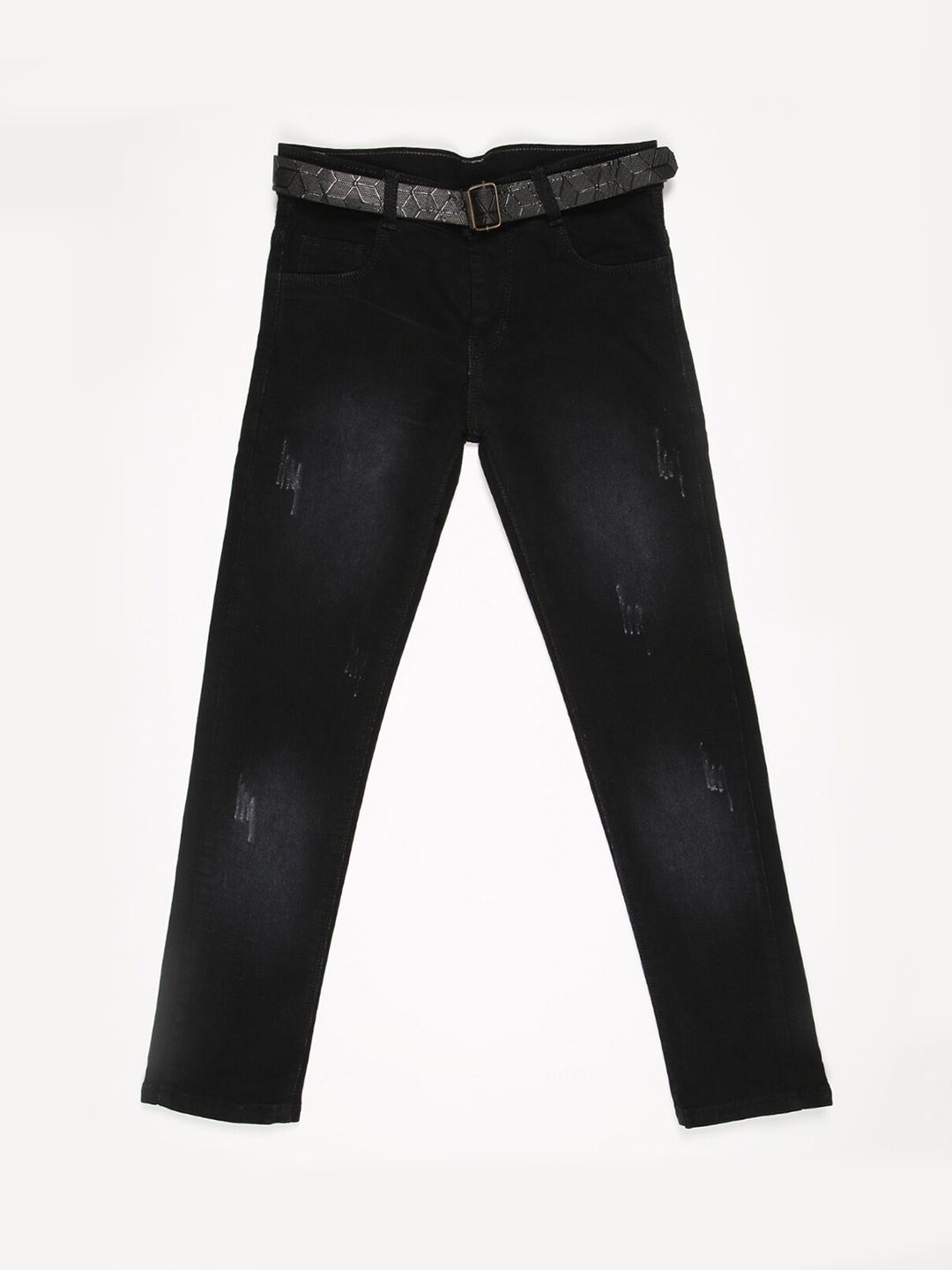 

V2 Value & Variety Boys Black Low Distress Light Fade Jeans