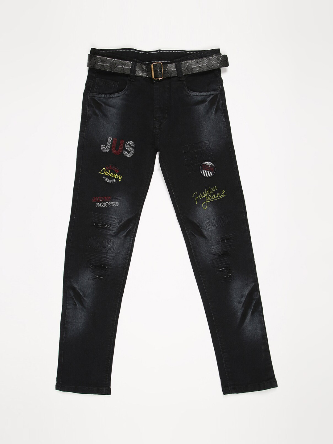

V2 Value & Variety Boys Black Mid-Rise Jeans
