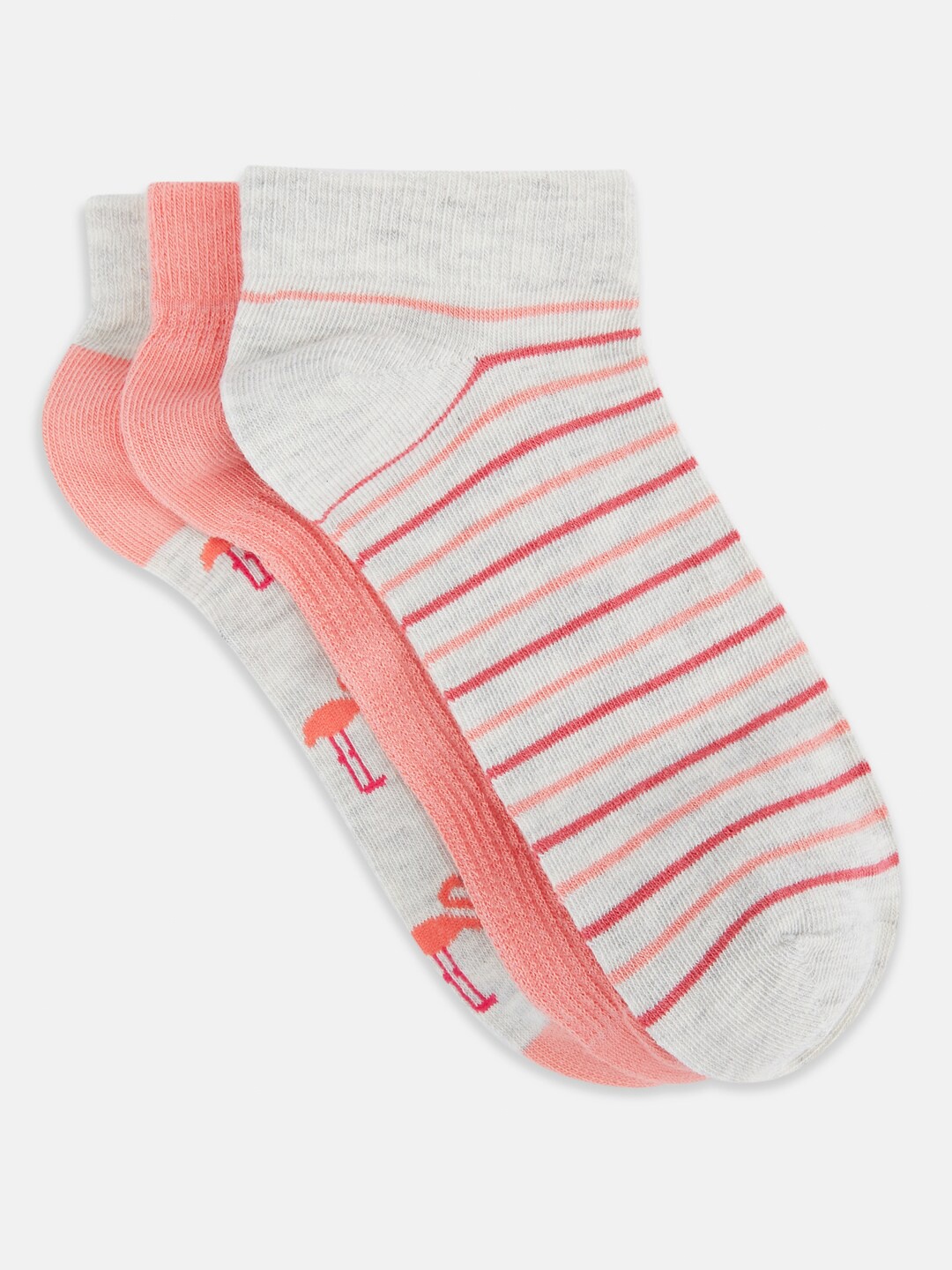 

Honey by Pantaloons Women Coral Pack Of 3 Ankle-Length Socks