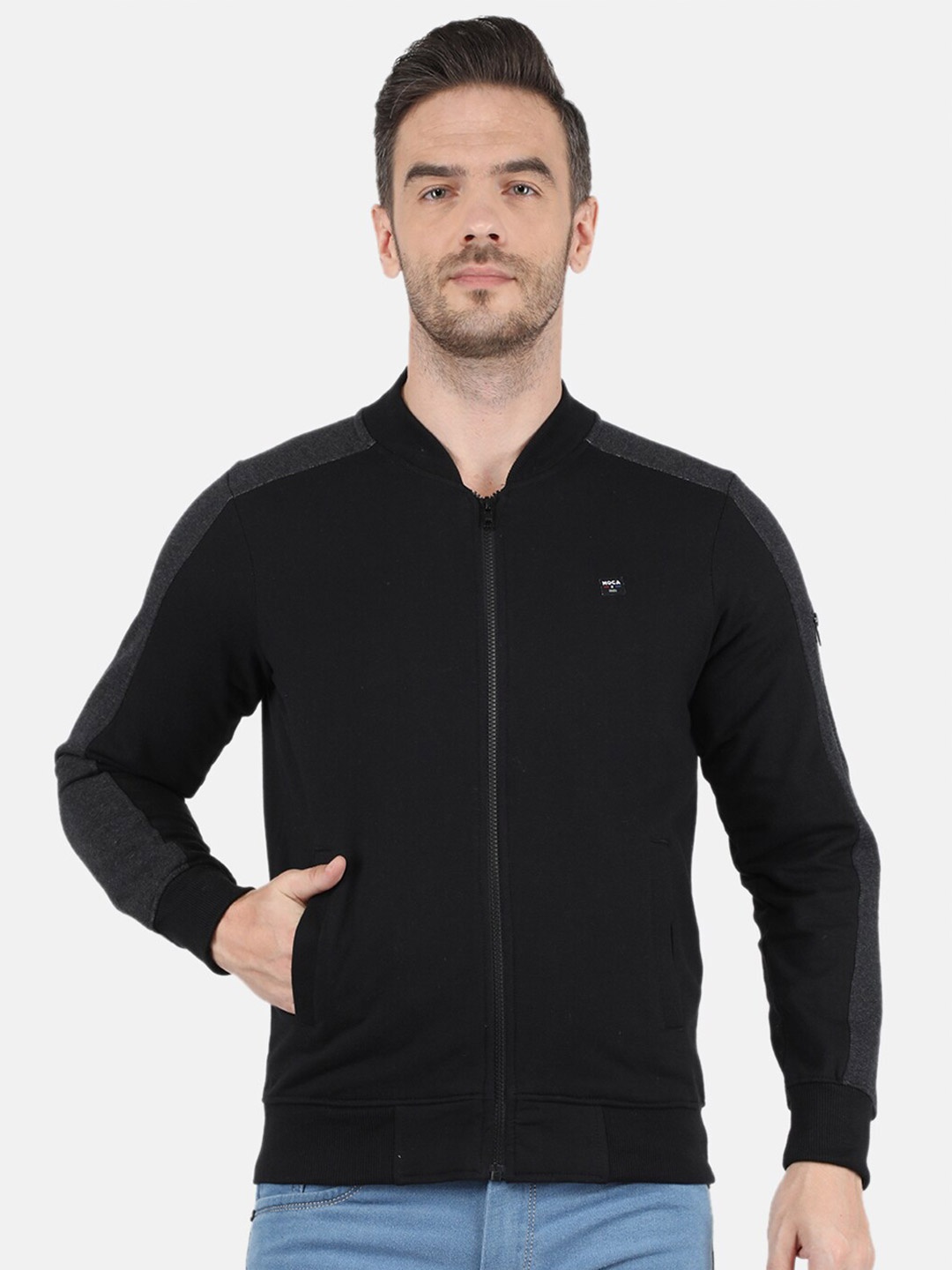 

Monte Carlo Men Black Colourblocked Sweatshirt