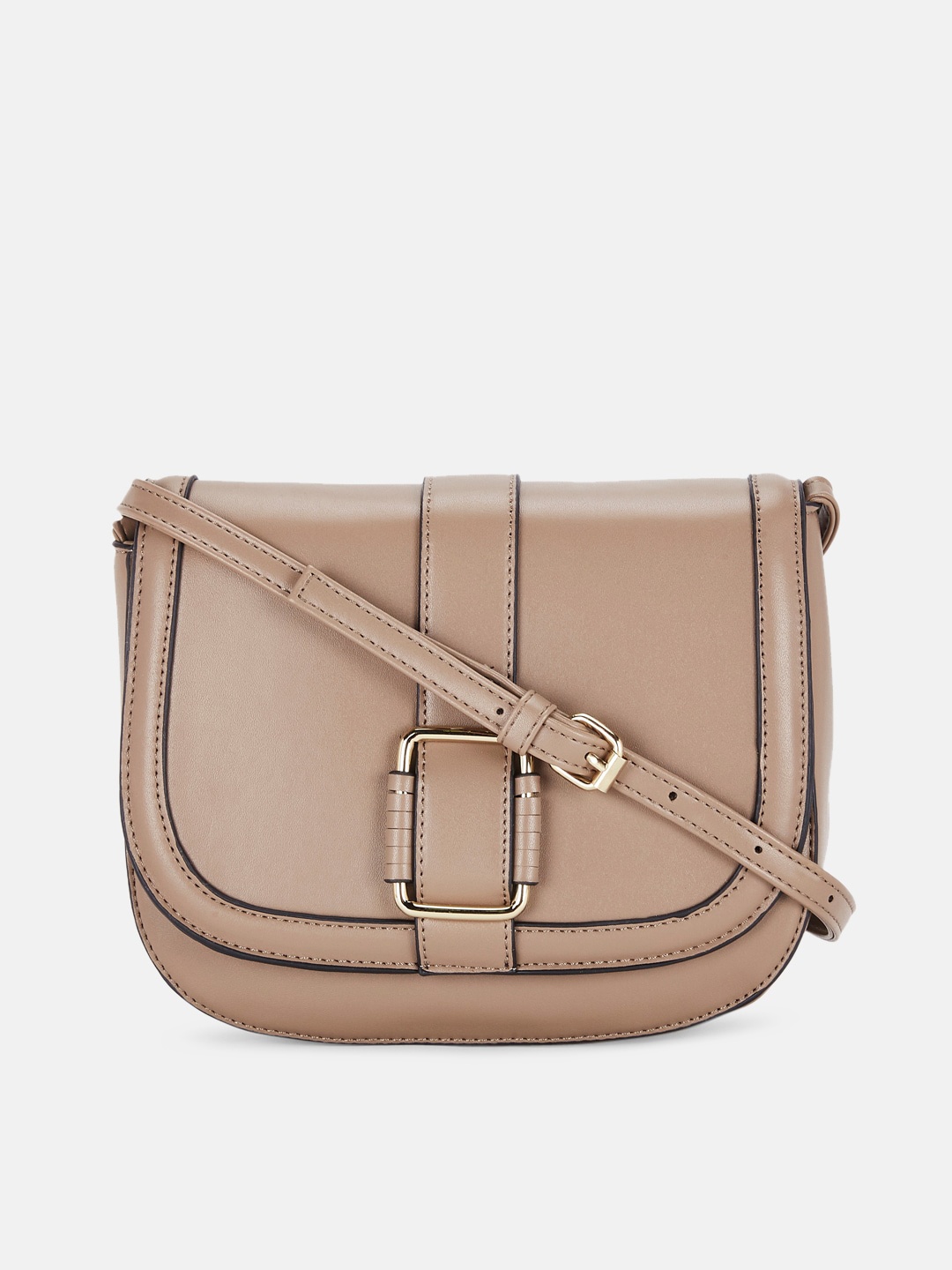 

Forever Glam by Pantaloons Beige Structured Sling Bag