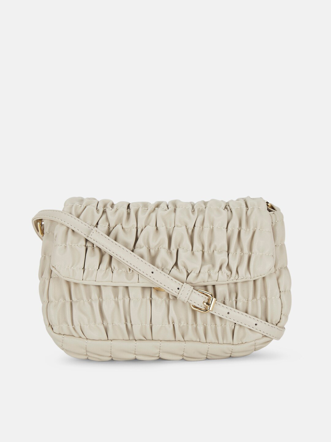 

Forever Glam by Pantaloons Off White Structured Sling Bag