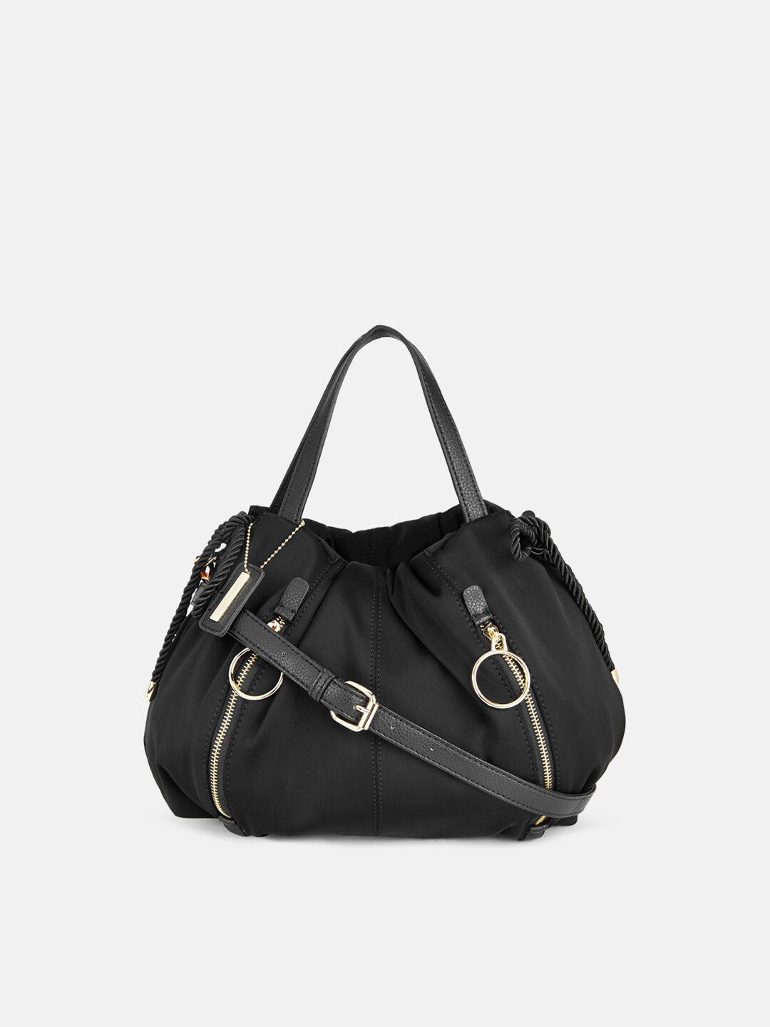 

Forever Glam by Pantaloons Black Oversized Shopper Handheld Bag