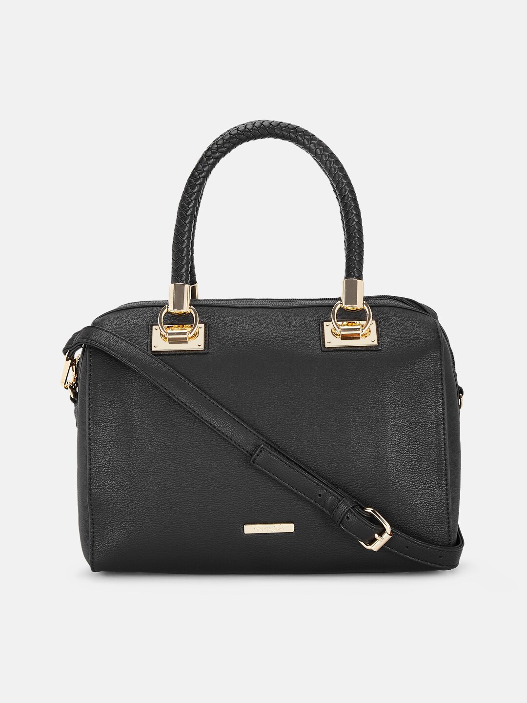 

Forever Glam Women by Pantaloons Black Structured Handheld Bag