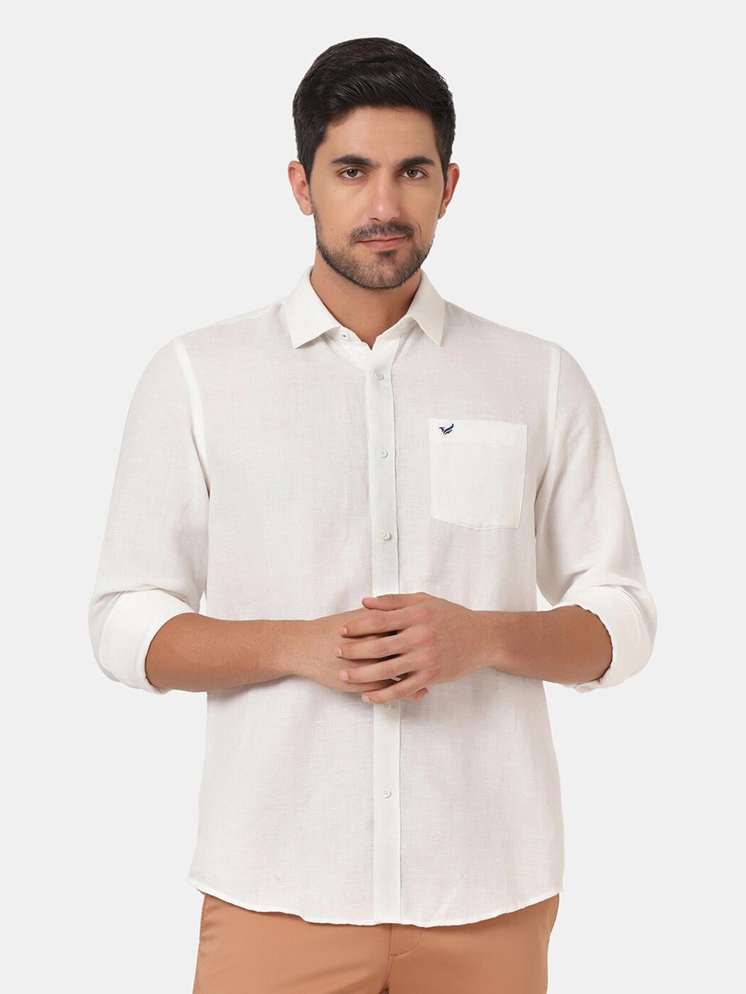 

Blackberrys Men White Slim Fit Casual Shirt