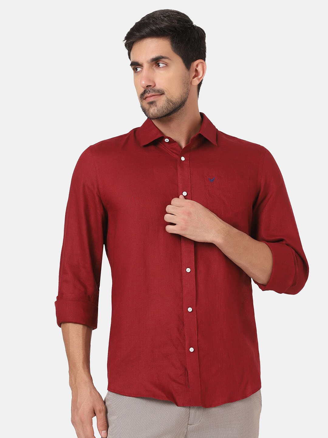 

Blackberrys Men Red Slim Fit Casual Shirt