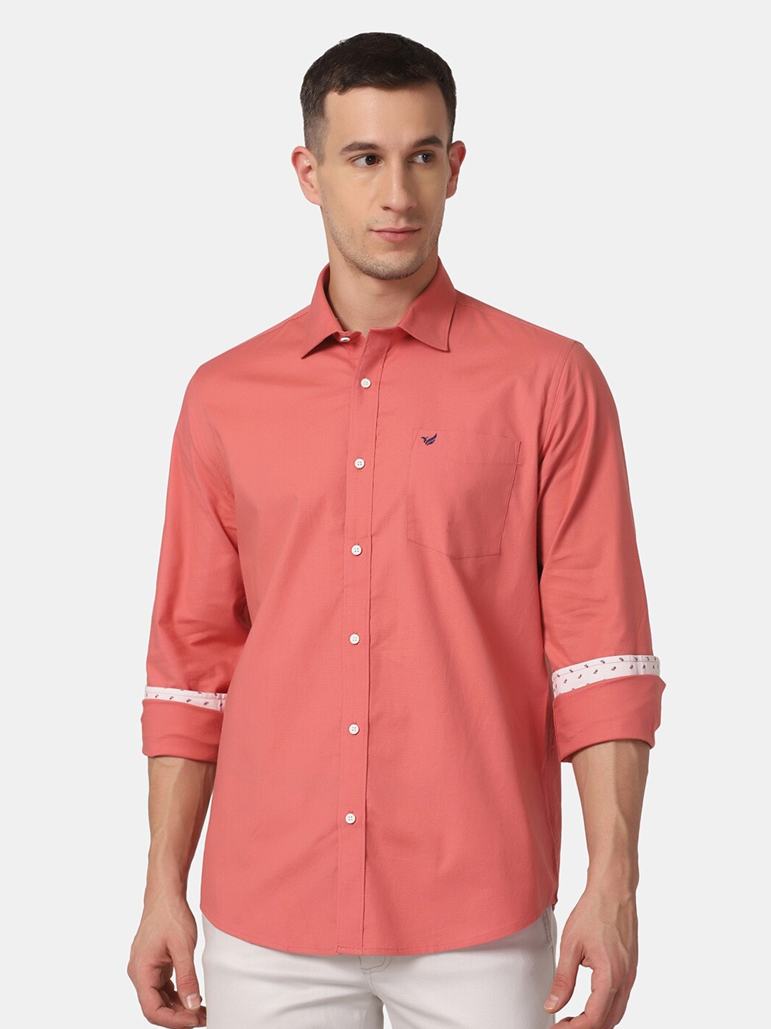 

Blackberrys Men Pink Solid Slim Fit Casual Shirt