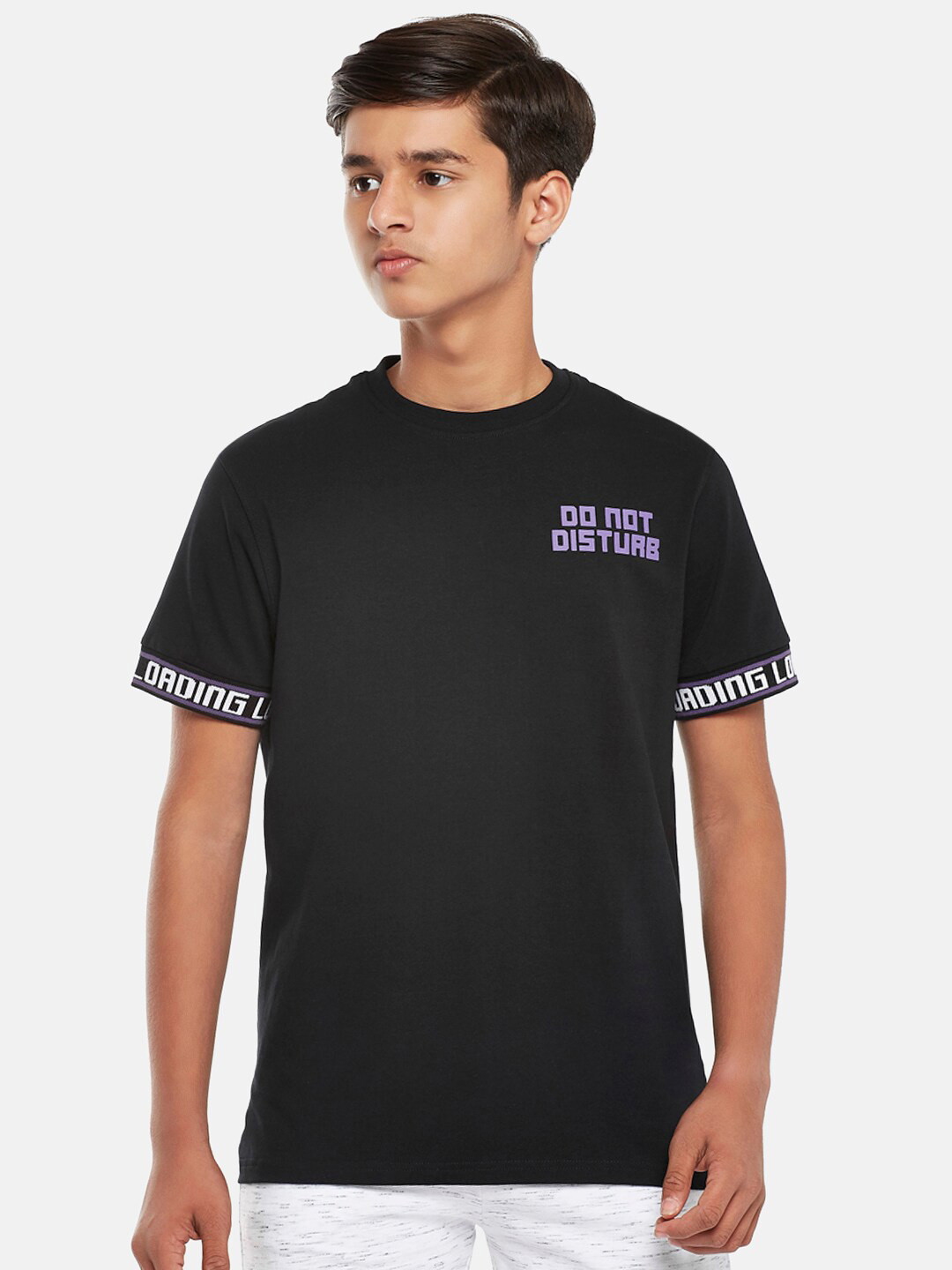 

Coolsters by Pantaloons Boys Black Typography Printed Regular Fit T-shirt