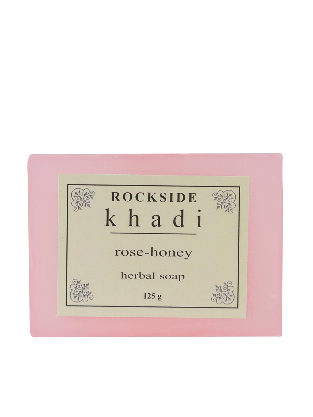 

ROCKSIDE KHADI Pack of 3 Rose Honey Herbal Soap, 125 gm each, Transparent