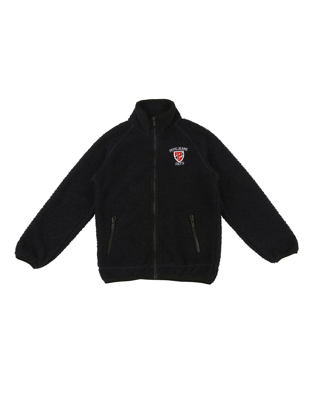 

Pepe Jeans Boys Navy Blue Open Front Jacket with Embroidered