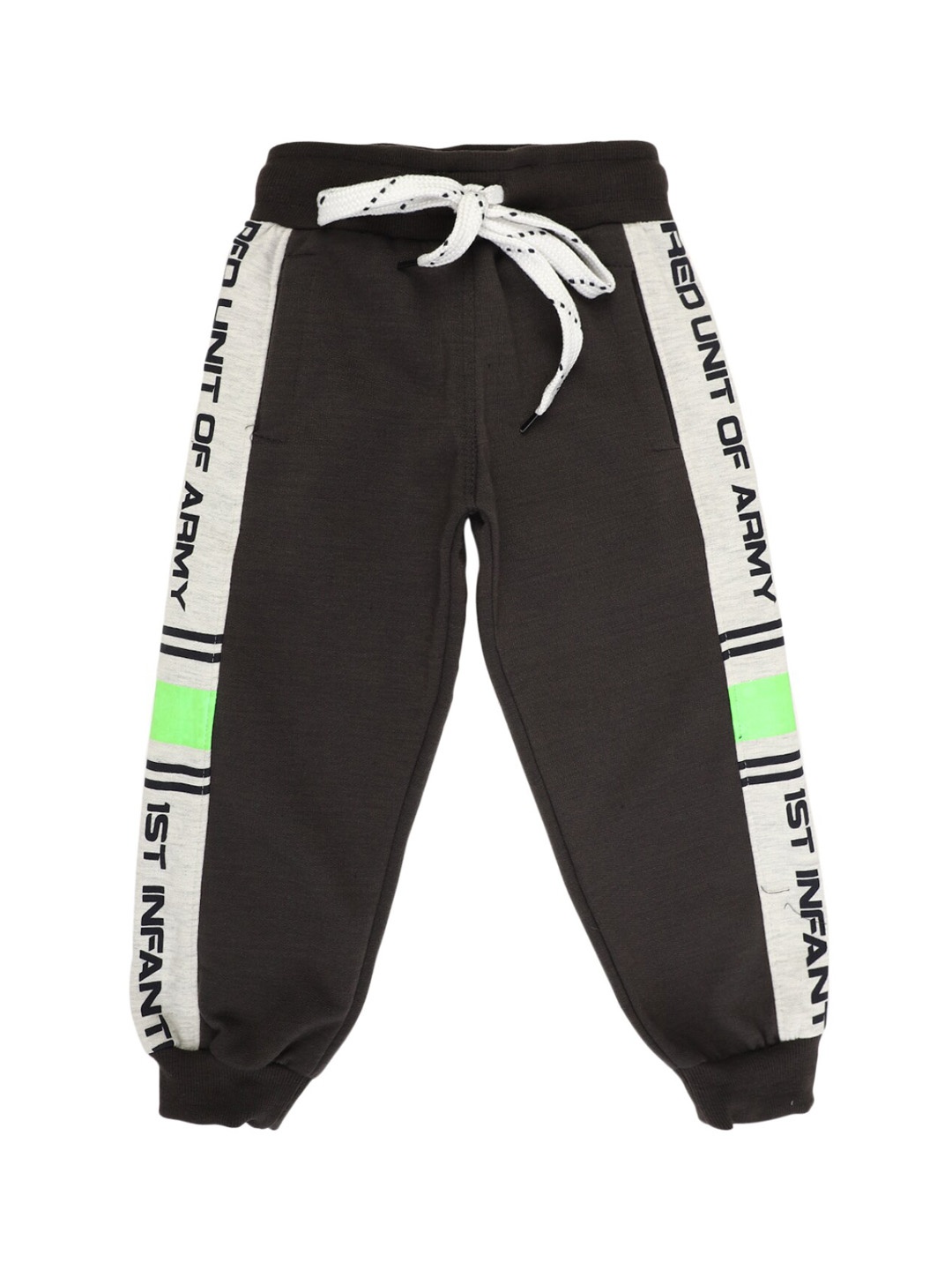 

V-Mart Boys Grey & Black Typography Printed Jogger Track Pant