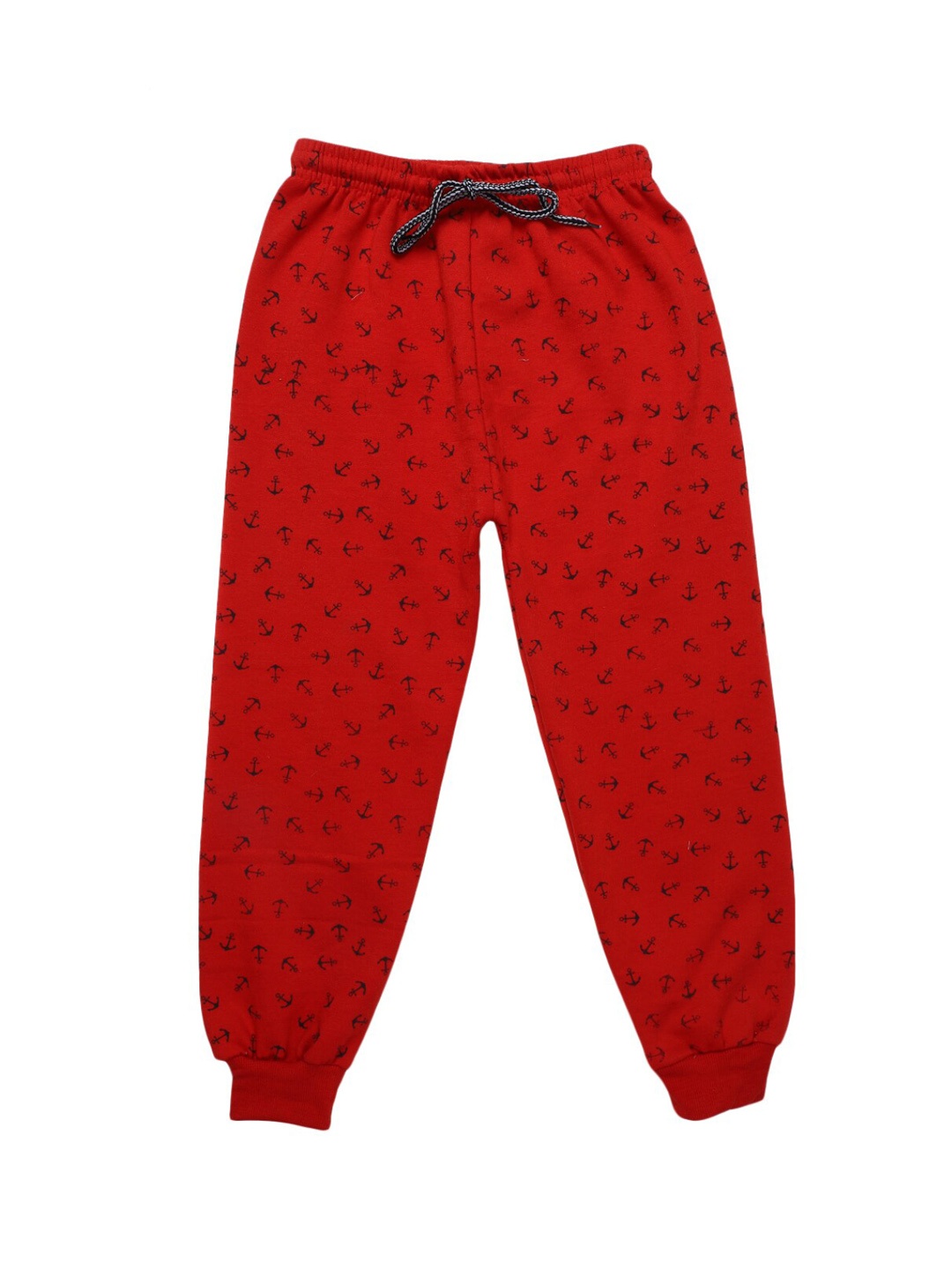 

V-Mart Boys Red & Black Anchor Printed Spun Fleece Joggers