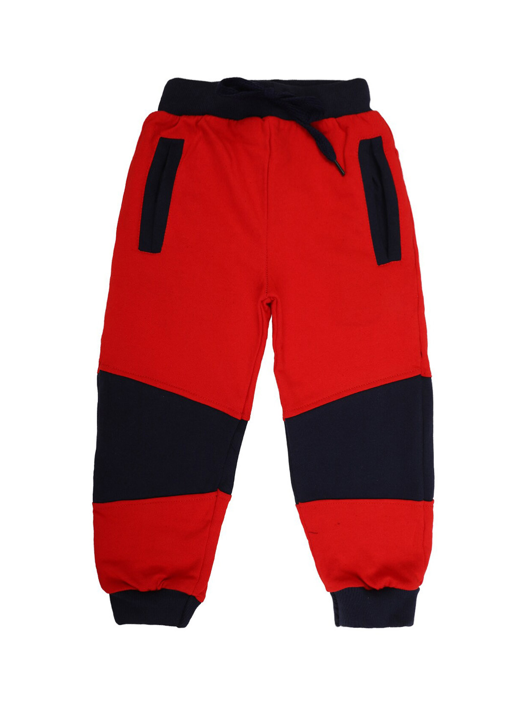 

V-Mart Boys Red & Black Colourblocked Jogger Lounge Pants