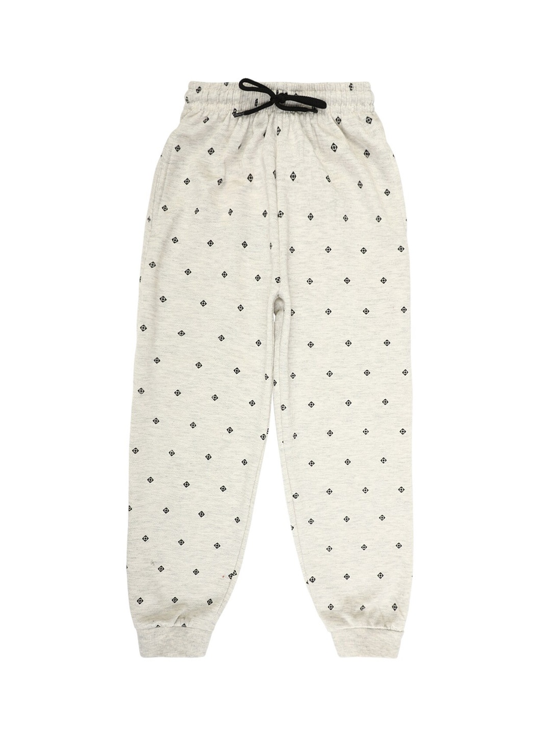 

V-Mart Boys Beige & Black Printed Spun Fleece Lounge Joggers
