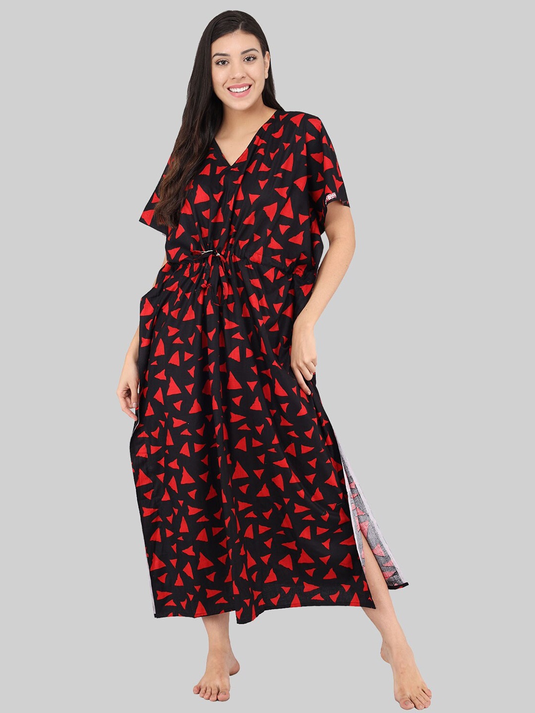 

Shararat Red Printed Nightdress