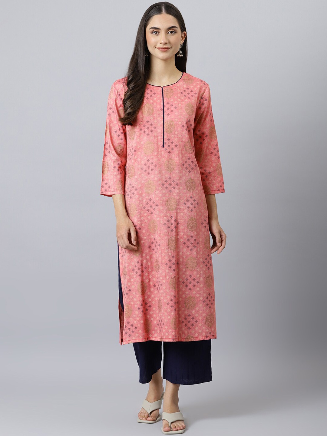 

Lagashi Women Pink Ethnic Motifs Printed Kurta