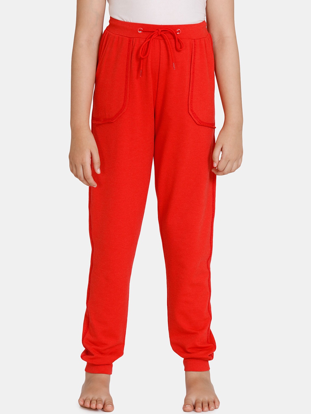 

Zivame Girls Red Solid Joggers