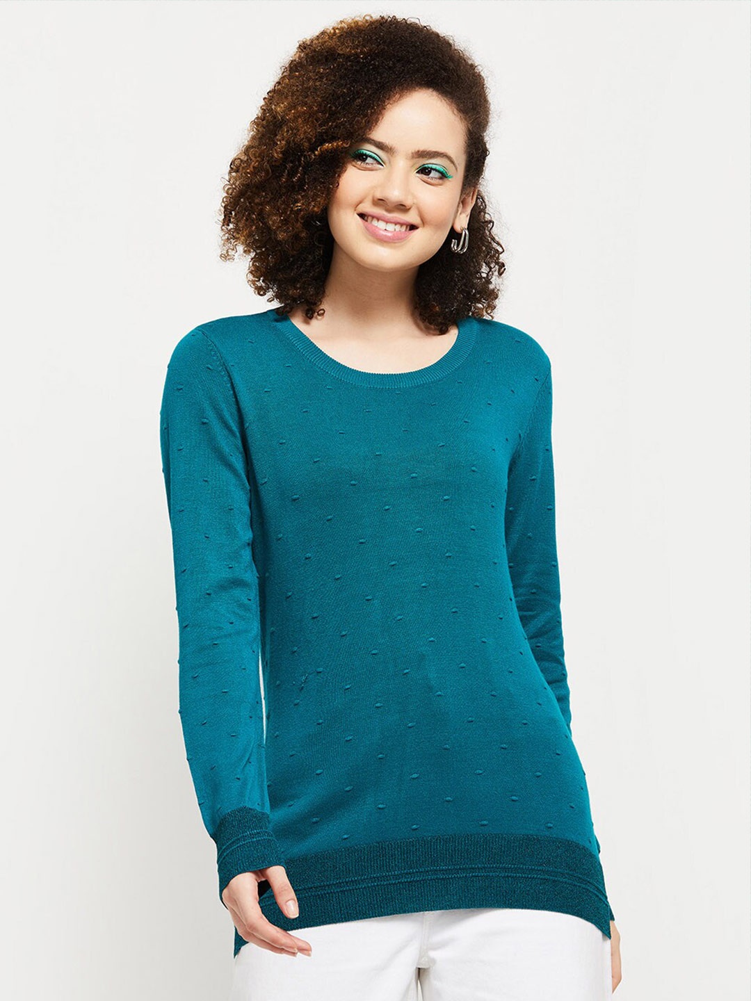 

max Women Teal Sweater Vest