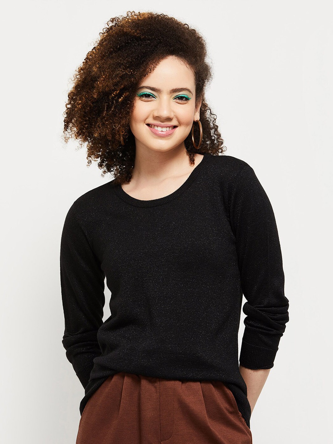 

max Women Black Pullover