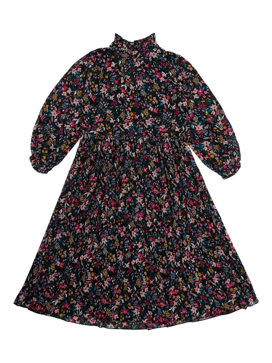 

NYNSH- PlusS Kids Girls Black Floral Empire Dress