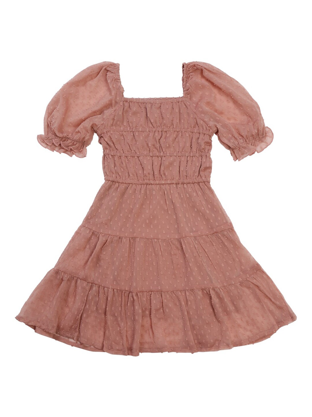 

NYNSH- PlusS Kids Girls Peach-Coloured Dress