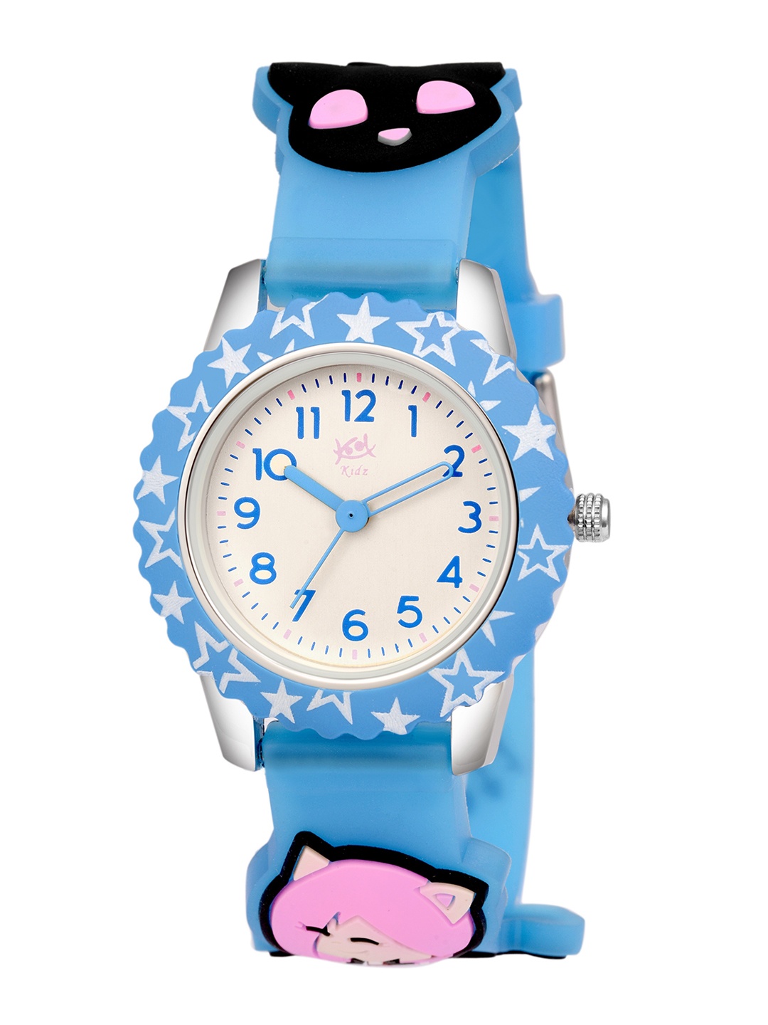 

Kool Kidz Unisex Kids White Brass Printed Dial & Multicoloured Embellished Straps Analogue Watch, Na