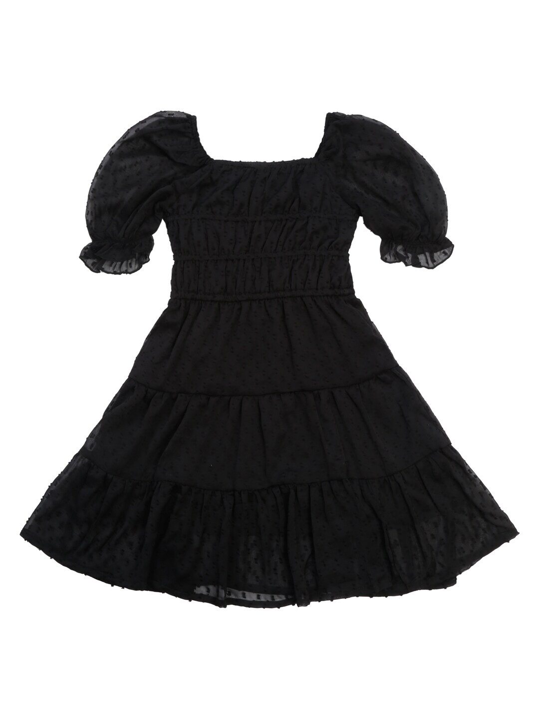

NYNSH Black Self Design Maxi Dress
