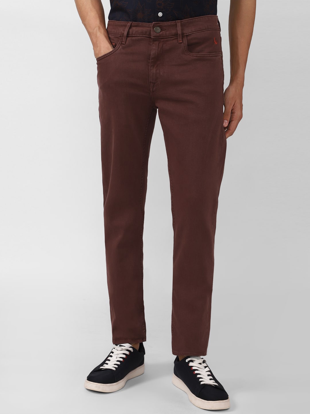 

SIMON CARTER LONDON Men Brown Slim Fit Jeans