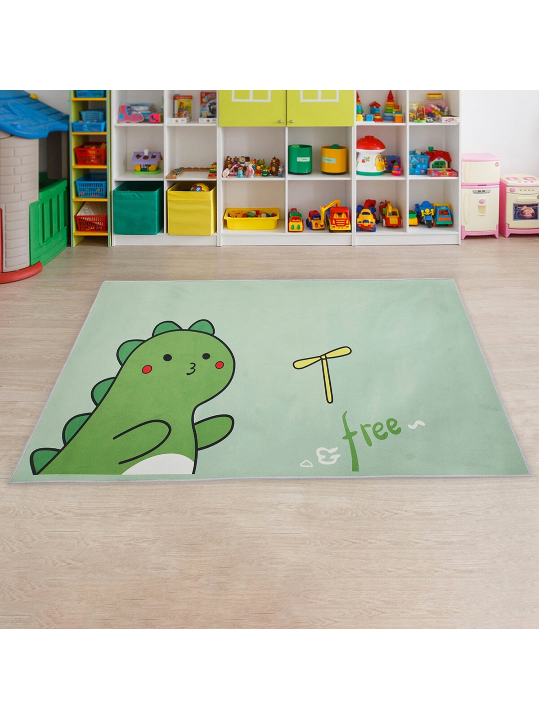 

Home Centre Green Dino Printed Fabric Carpet