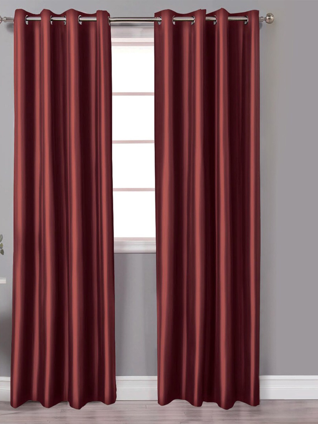 

Home Centre Red Set of 2 Satin Door Curtain