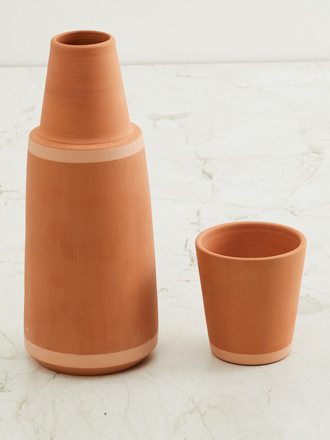 

Home Centre Brown Fiesta Terracota Bottle With Tumbler - 780ml