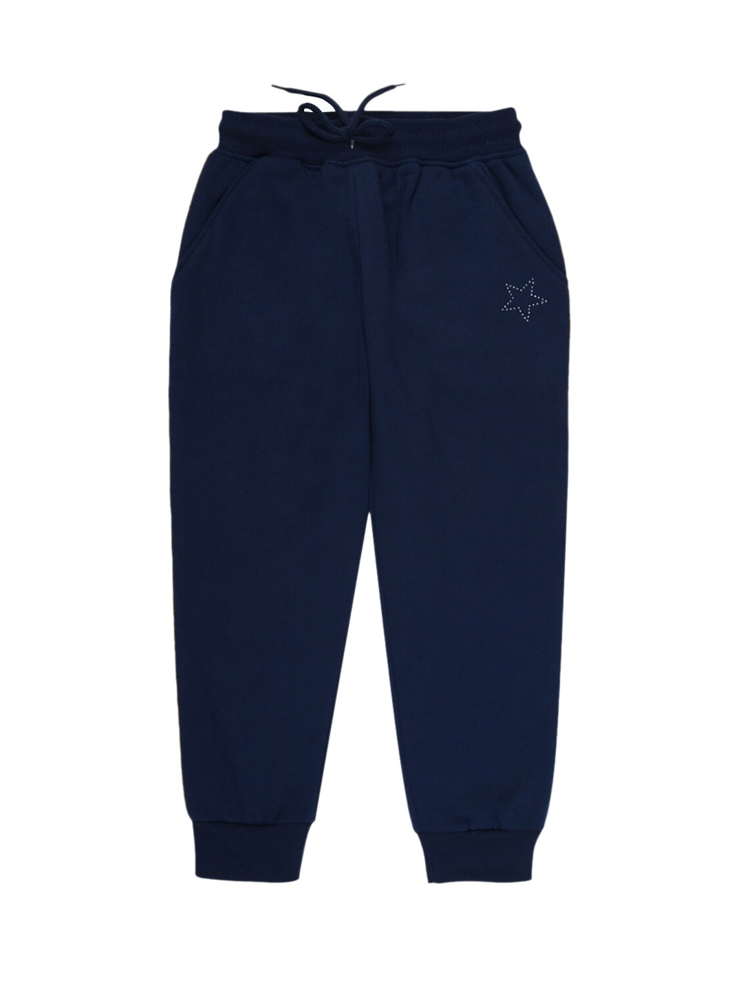 

V-Mart Girls Navy Blue Solid Joggers