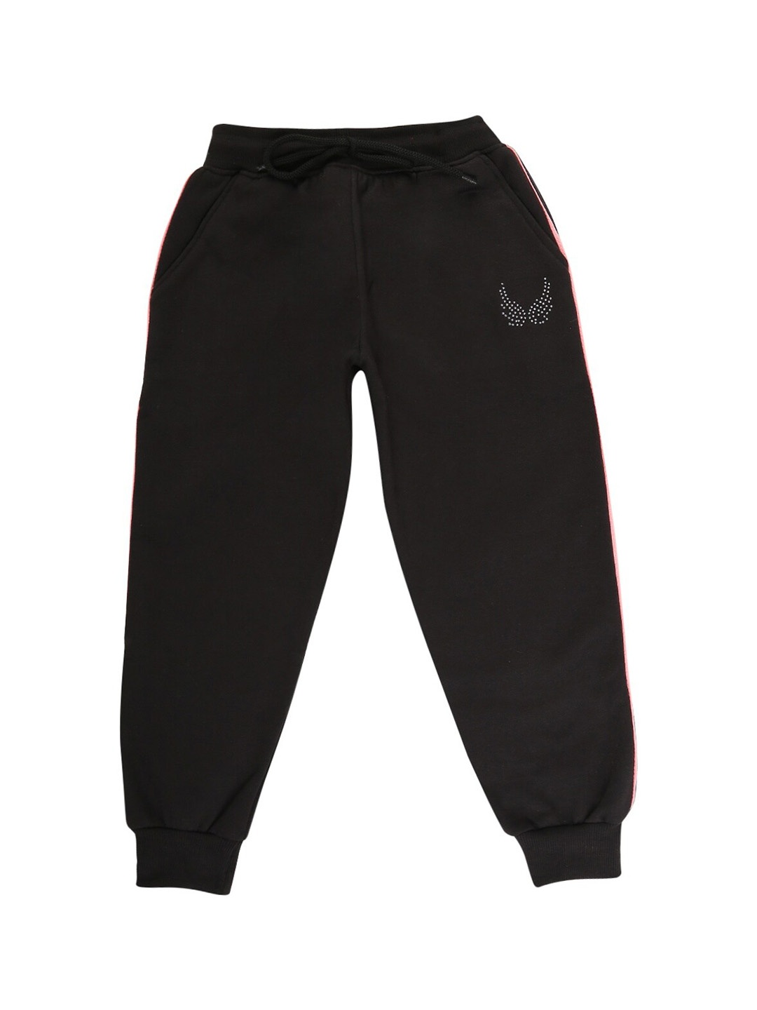 

V-Mart Girls Black Regular Fit Knitted Joggers
