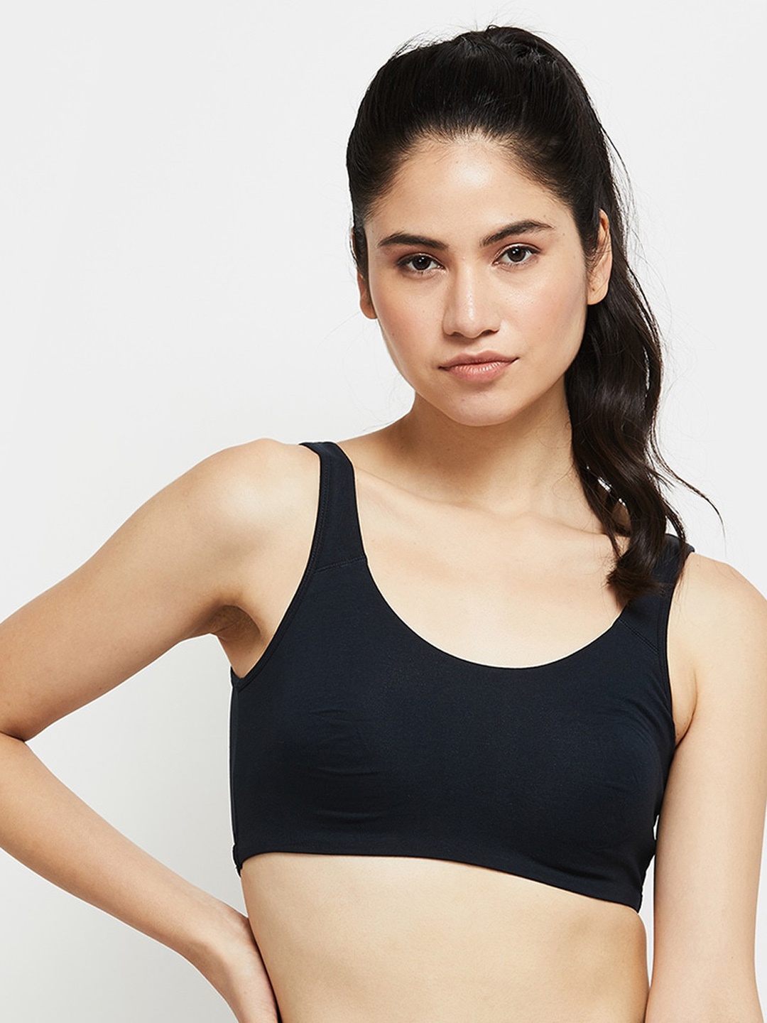 

max Navy Blue Non Padded Bra PA22NPSBNAVY-NAVY