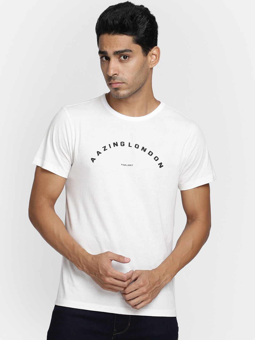 

Aazing London Men White T-shirt