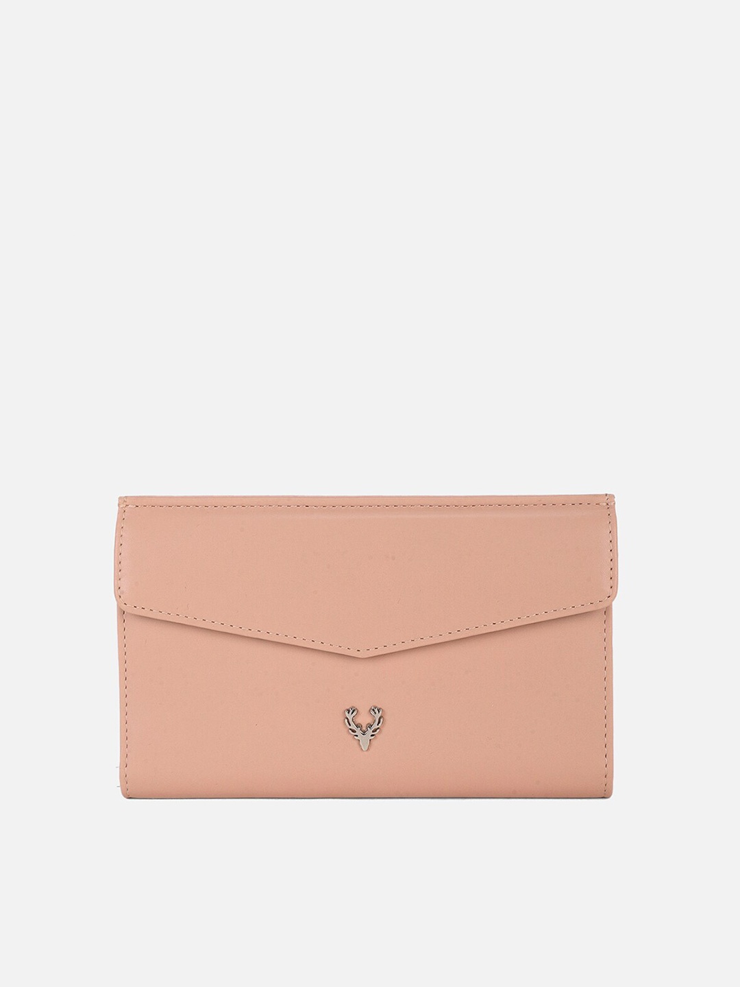 

Allen Solly Women Peach-Coloured PU Three Fold Wallet