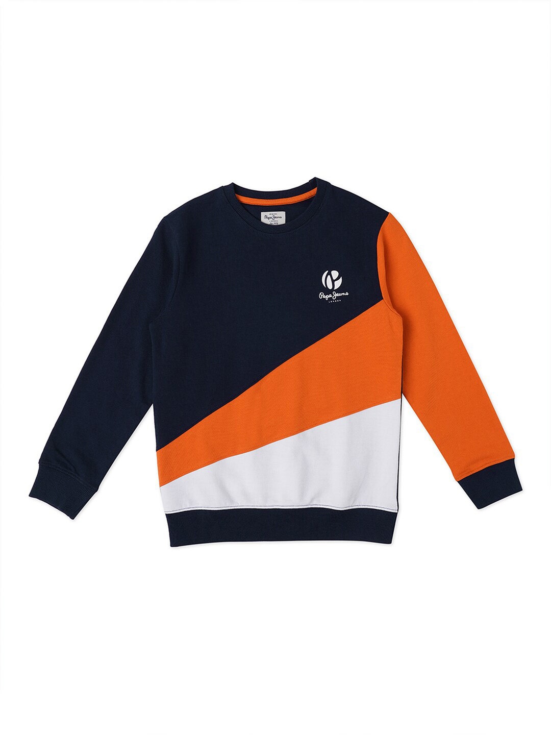 

Pepe Jeans Boys Navy Blue Colourblocked Sweatshirt