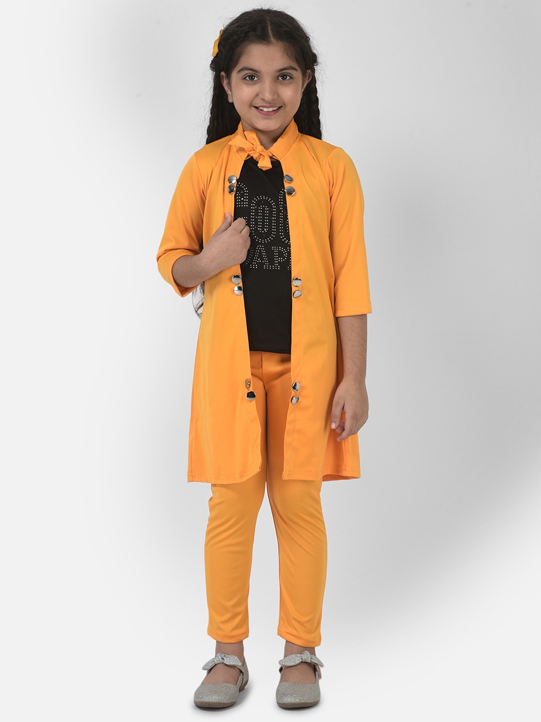 

Elendra jeans Girls Yellow Top with Trousers