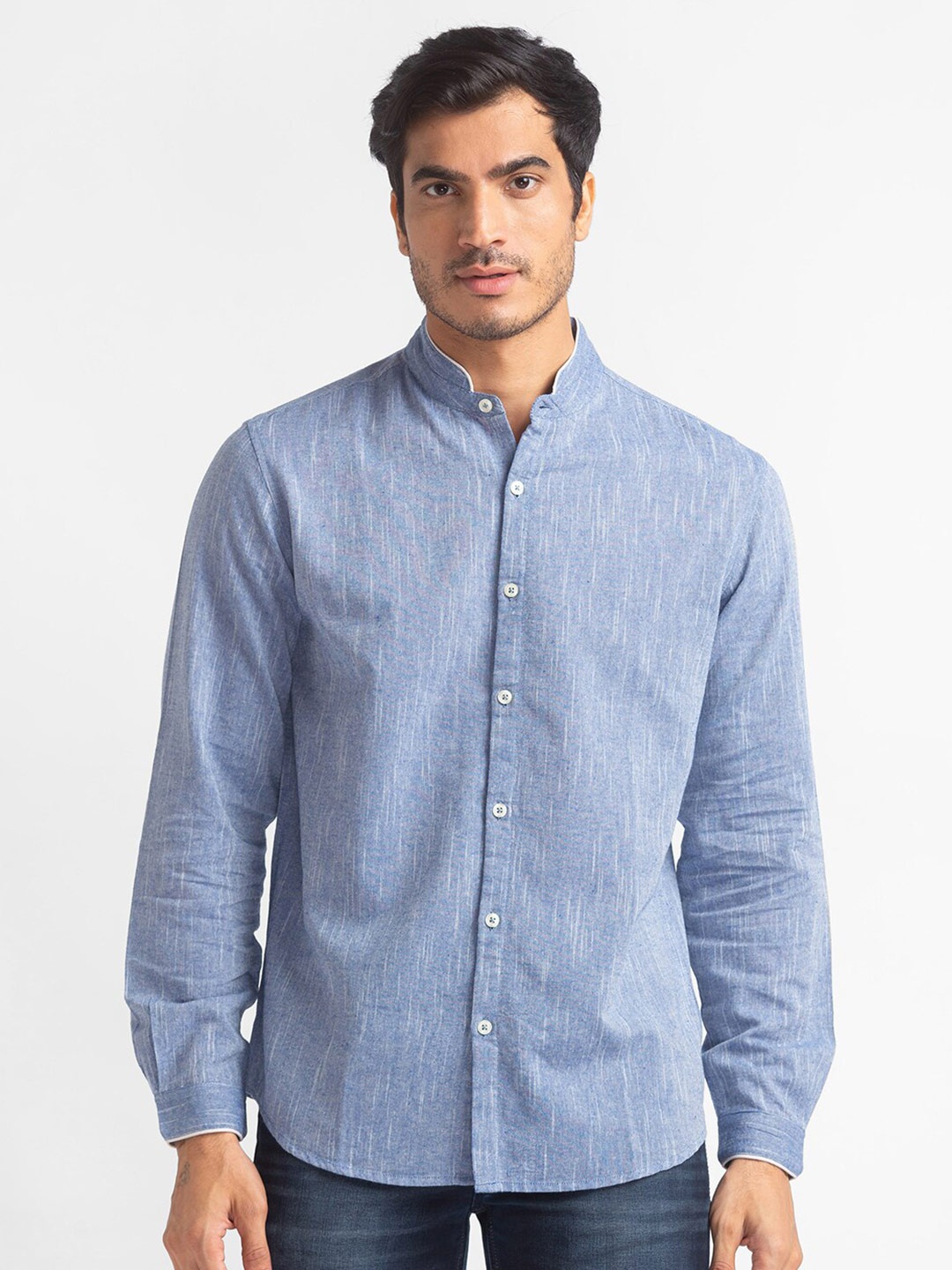 

Globus Men Blue Casual Long sleeve Shirt