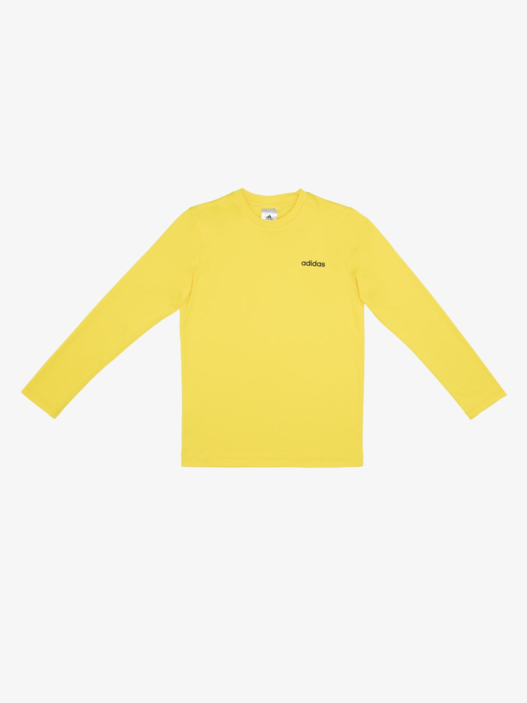 

ADIDAS Boys Yellow Brand Logo Detail Round Neck T-shirt
