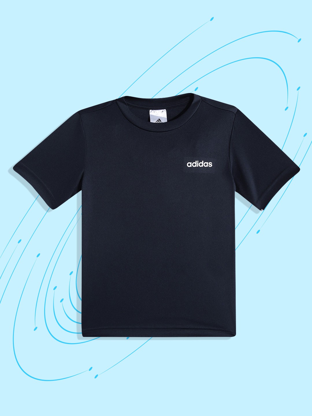 

ADIDAS Boys Navy Blue Solid T-shirt