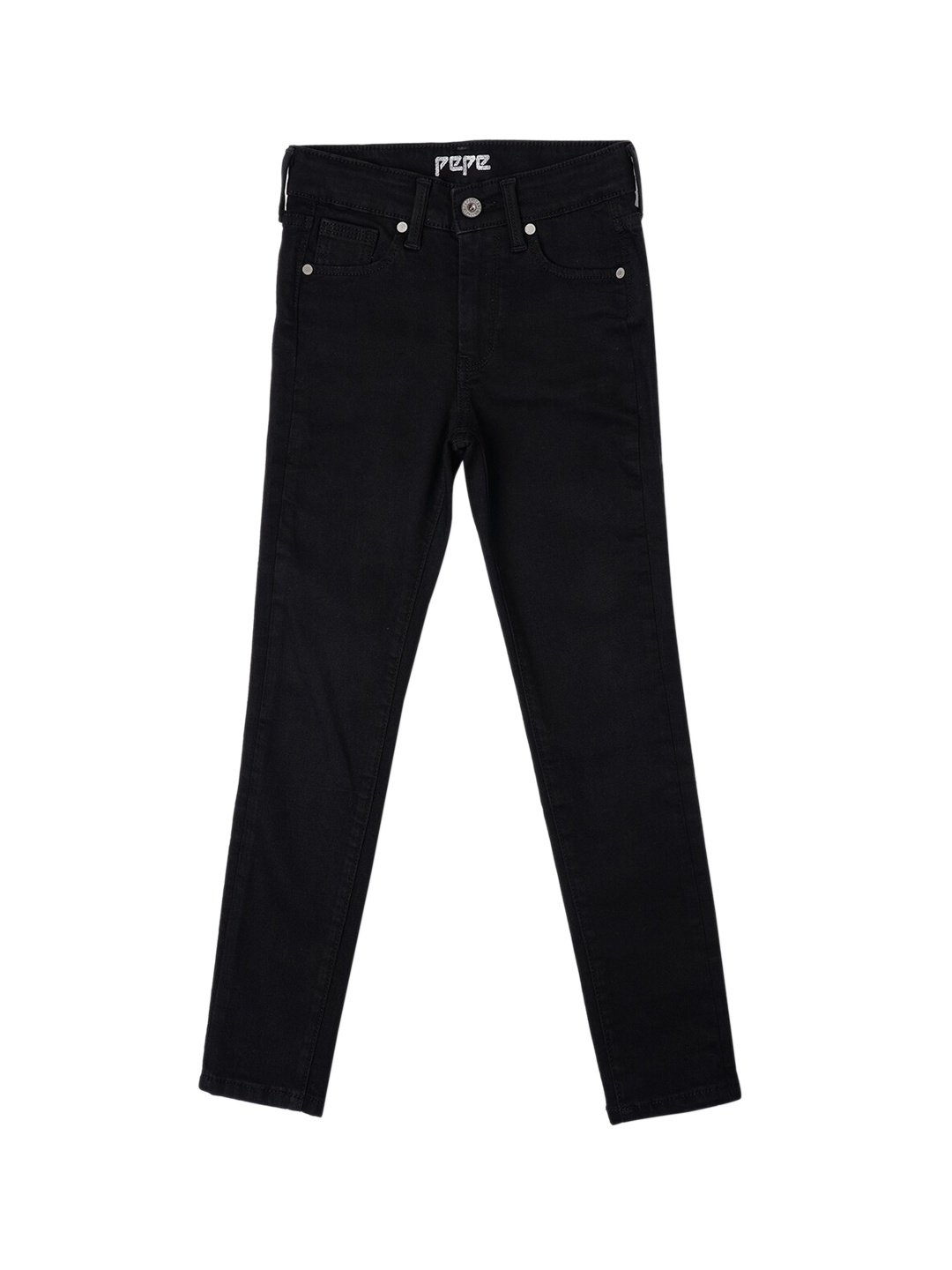 

Pepe Jeans Girls Black Skinny Fit High-Rise Jeans