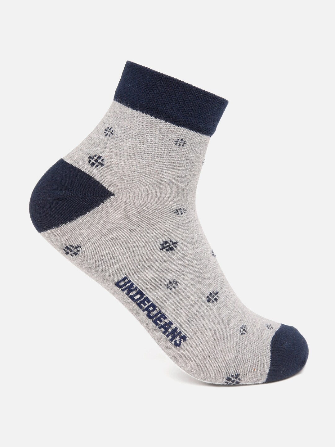 

UnderJeans by Spykar Men Ankle Length Non Terry Socks, Grey