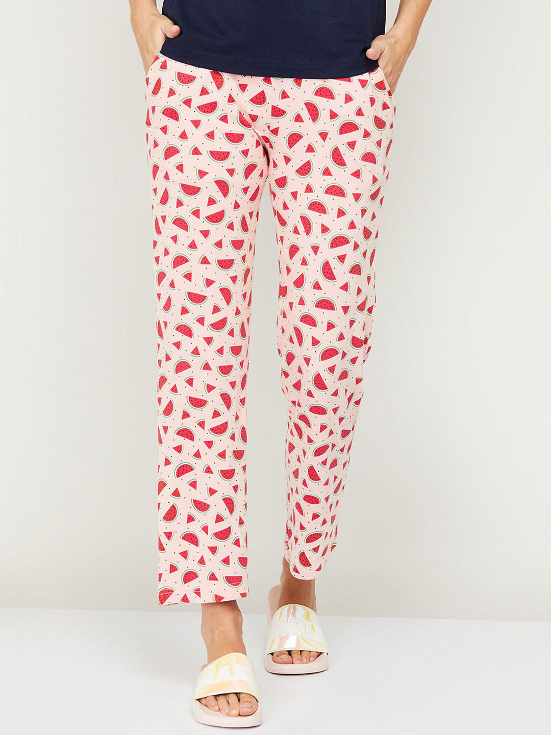 

Ginger by Lifestyle Women Pink Printed Cotton Lounge Pants